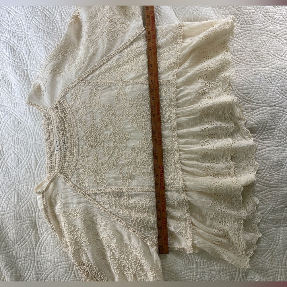 ARULA by Alterd Stare  Ivory Lace Bohemian Peasant Blouse 16 - Picture 8 of 11